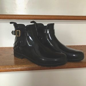 Hunter Refined Quilted Gloss Chelsea Rain Boot